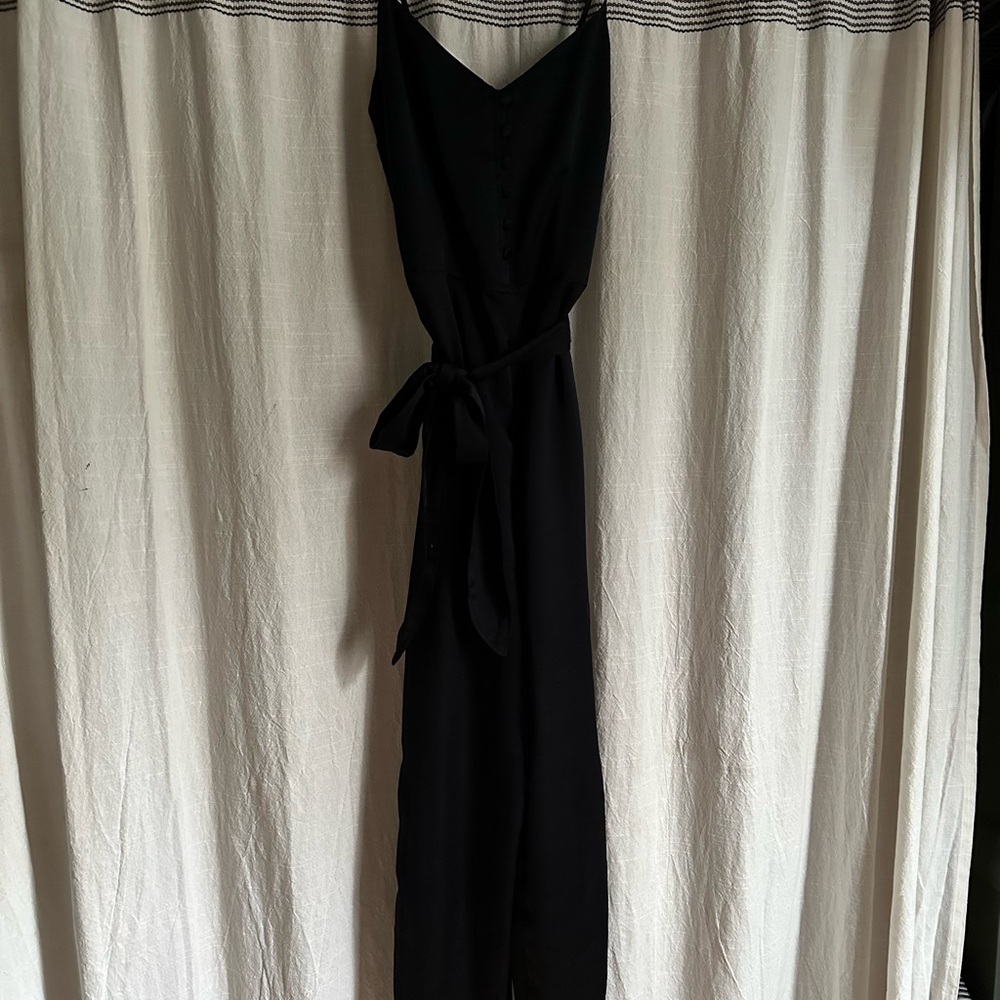 Satin Black Jumpsuit / Jumper / Romper